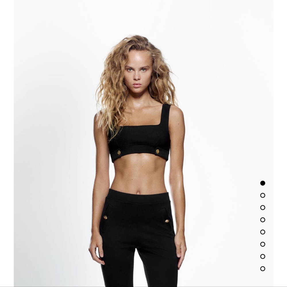 Zara Ottoman cropped top